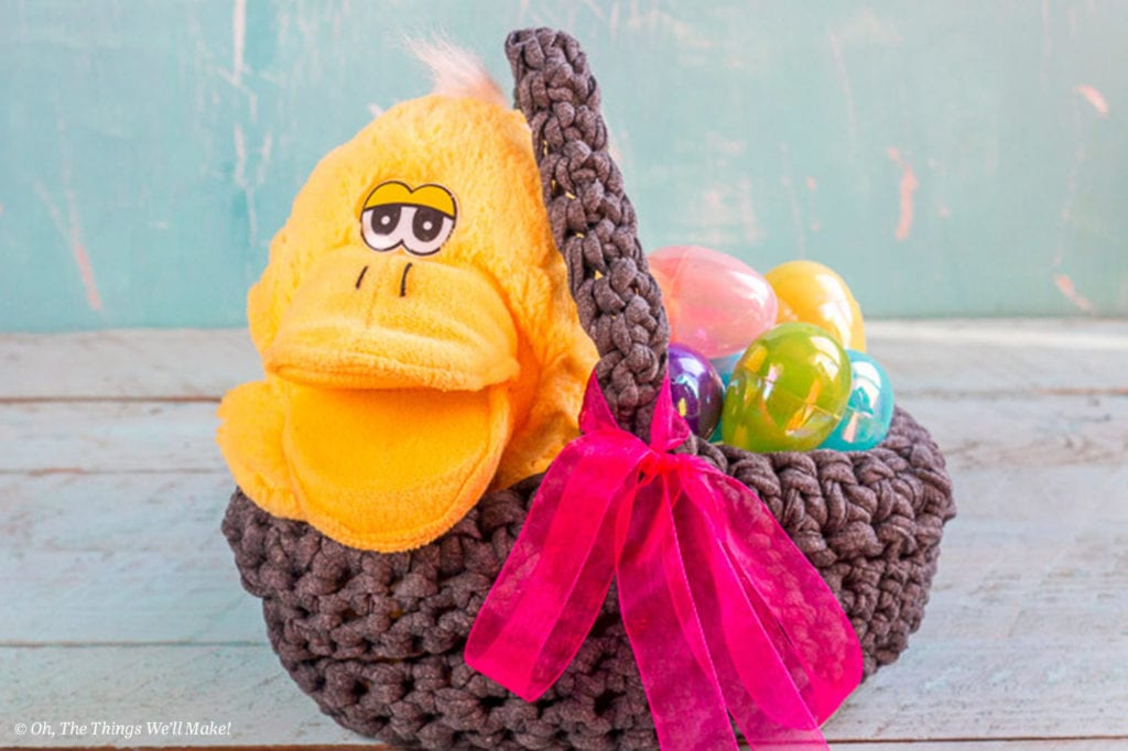 crochet easter basket